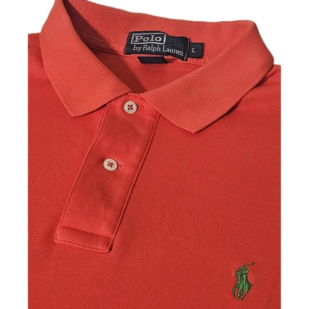 Polo Ralph Lauren L RUGBY Solid Salmon Polo Shirt‎  Men's Shirt Sleeve